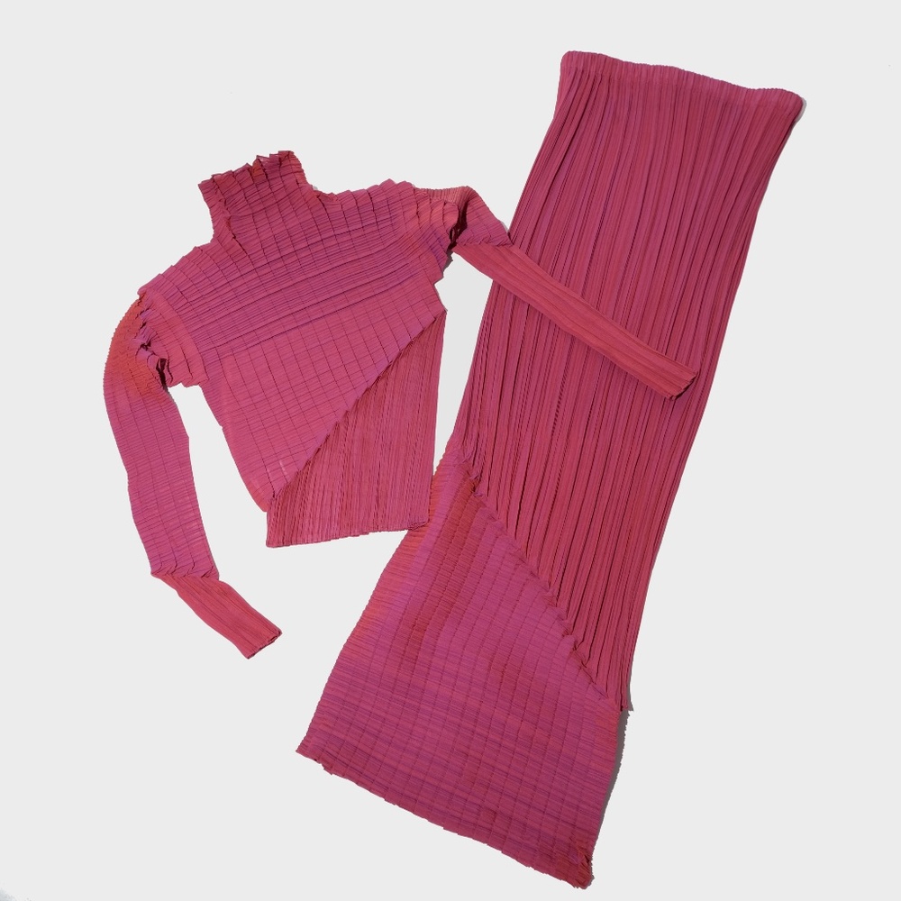 Rare Issey Miyake Pleated Sculptural Set 1998